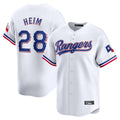 Trusc T.Rangers #28 Jonah Heim Player White Home Limited Stitched Jerseys