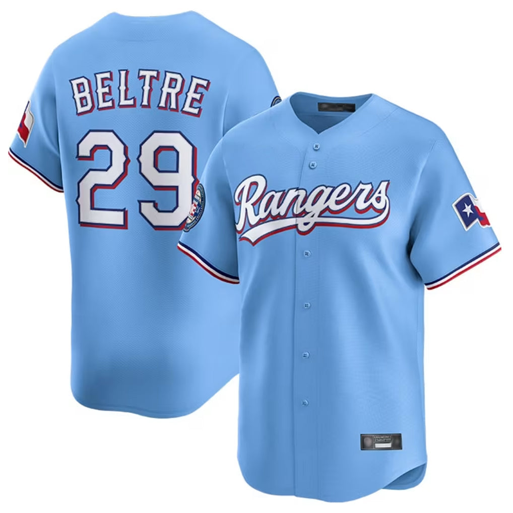 Trusc T.Rangers #29 Adrian Beltre Player Light Blue Home Limited Stitched Jerseys