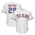 Trusc T.Rangers #29 Adrian Beltre Player White Majestic Home Cool Stitched Jerseys