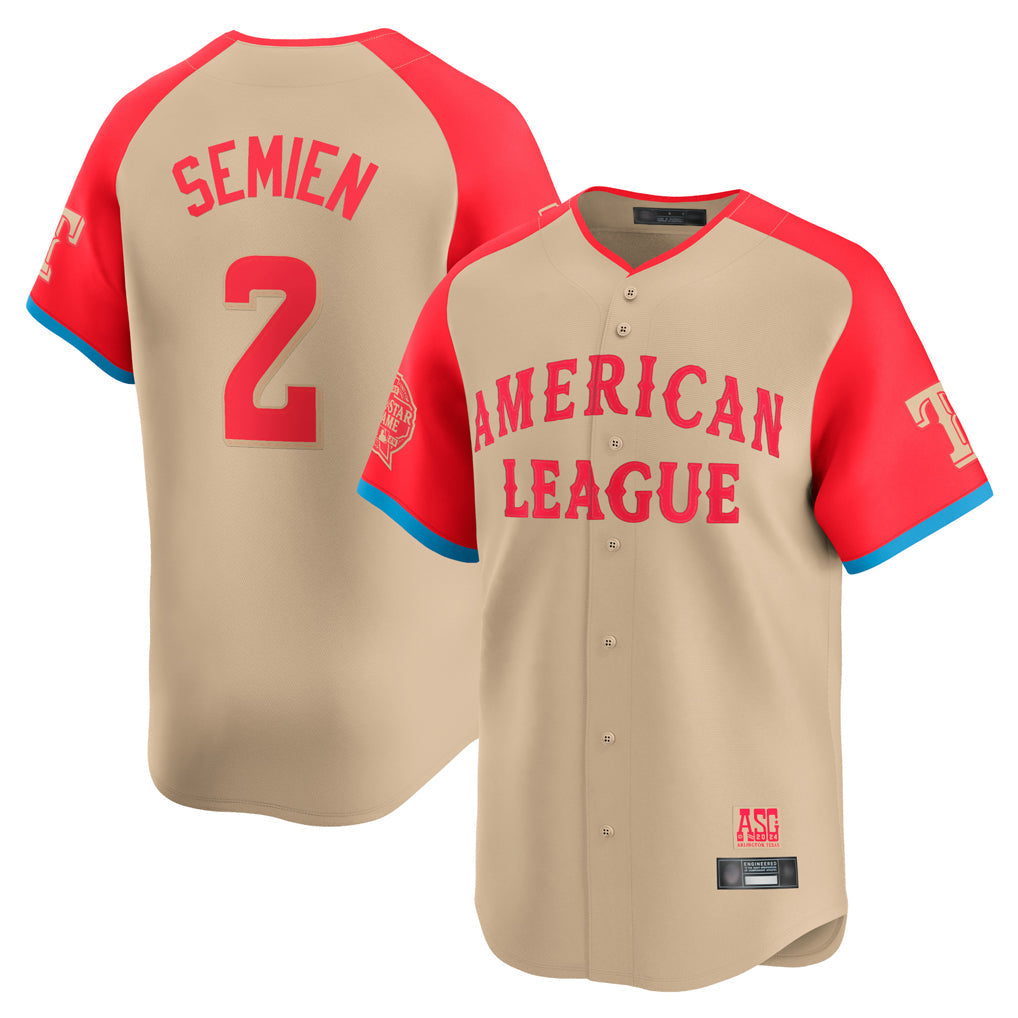 Trusc T.Rangers #2 Marcus Semien Player Cream American League All-Star Game Limited Stitched Jerseys