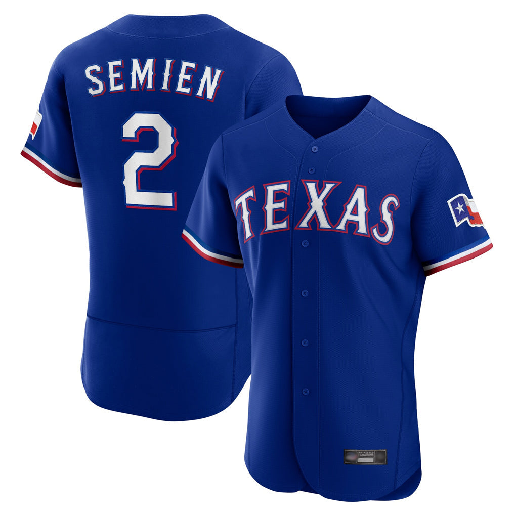 Trusc T.Rangers #2 Marcus Semien Player Royal Elite Home Limited Stitched Jerseys
