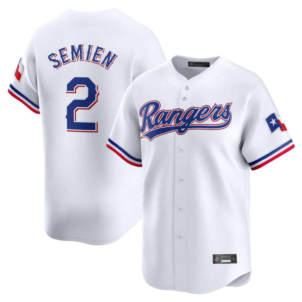 Trusc T.Rangers #2 Marcus Semien Player White Home Limited Stitched Jerseys