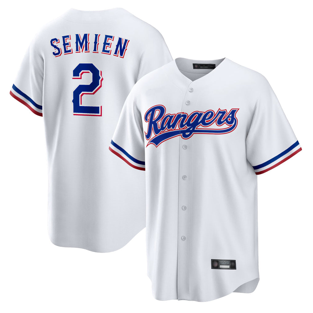 Trusc T.Rangers #2 Marcus Semien Player White Replica Game Stitched Jerseys