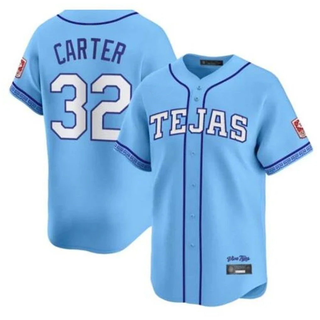 Trusc T.Rangers #32 Evan Carter Player Blue 2026 City Connect Premier Stitched Jerseys
