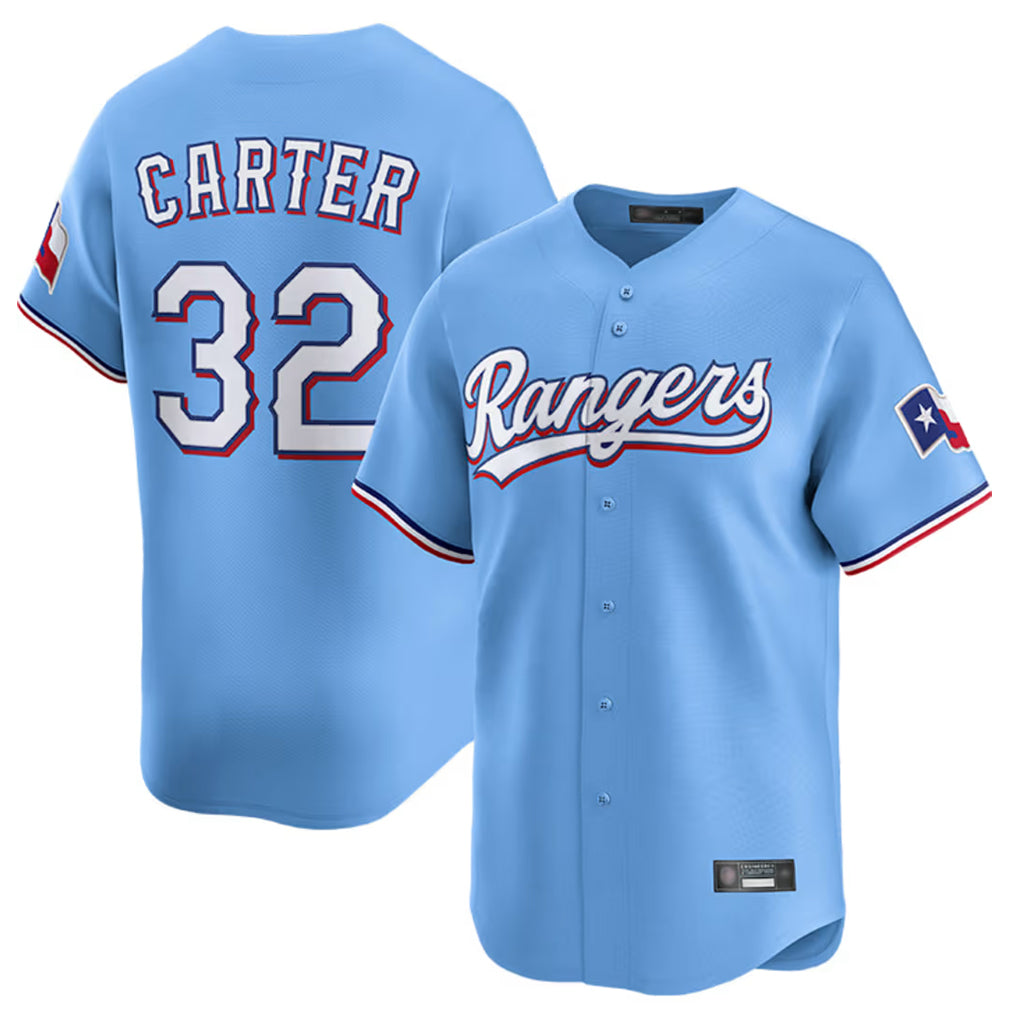 Trusc T.Rangers #32 Evan Carter Player Light Blue Home Limited Stitched Jerseys