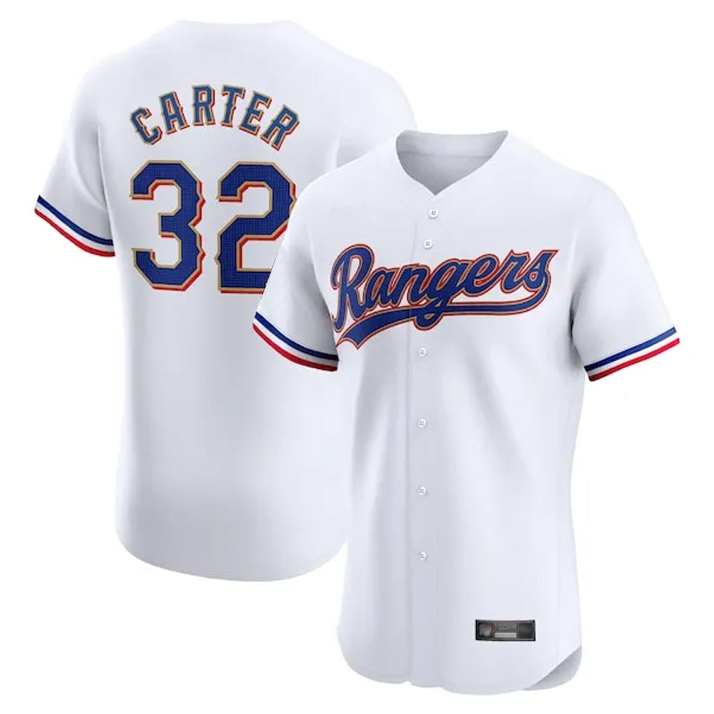 Trusc T.Rangers #32 Evan Carter Player White Home Limited Elite Stitched Jerseys