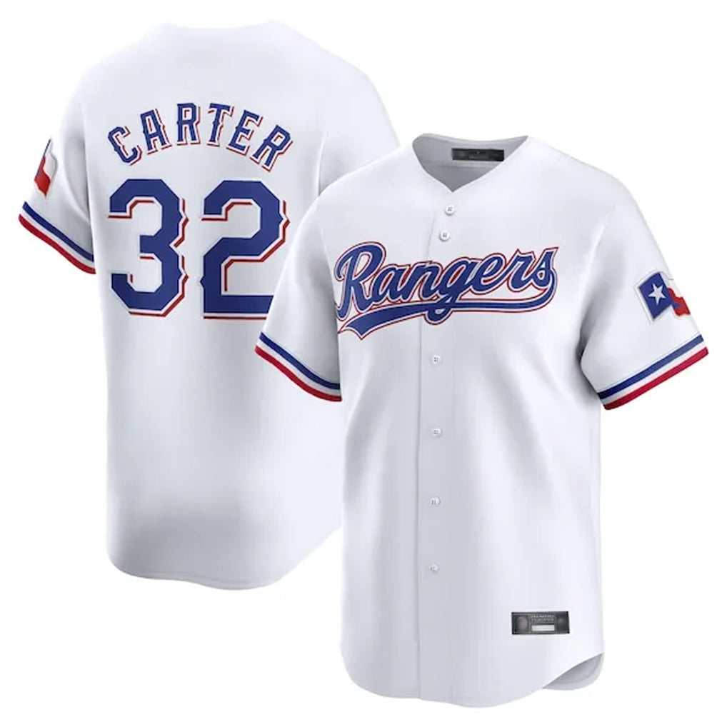 Trusc T.Rangers #32 Evan Carter Player White Home Limited Stitched Jerseys