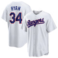 Trusc T.Rangers #34 Nolan Ryan Player White Home Game Stitched Jerseys