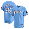 Trusc T.Rangers #36 Wyatt Langford Player Light Blue Home Limited Stitched Jerseys