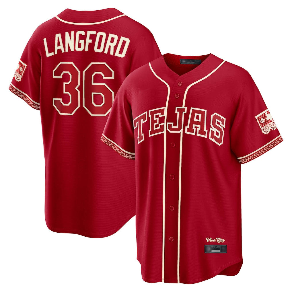Trusc T.Rangers #36 Wyatt Langford Player Red 2026 City Connect Limited Stitched Jerseys