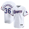 Trusc T.Rangers #36 Wyatt Langford Player White Home Limited Stitched Jerseys