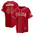 Trusc T.Rangers #48 Jacob deGrom Player Red 2026 City Connect Limited Stitched Jerseys