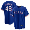 Trusc T.Rangers #48 Jacob deGrom Player Royal Home Game Stitched Jerseys