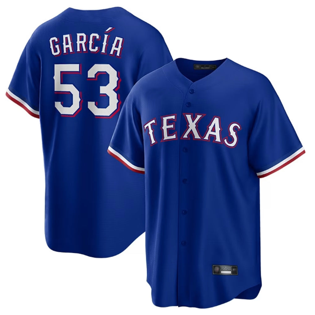 Trusc T.Rangers #53 Adolis Garcia Player Royal Home Limited Game Stitched Jerseys