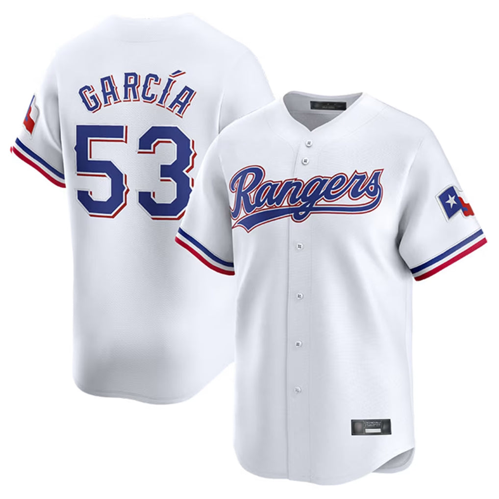 Trusc T.Rangers #53 Adolis Garcia Player White Home Limited Stitched Jerseys