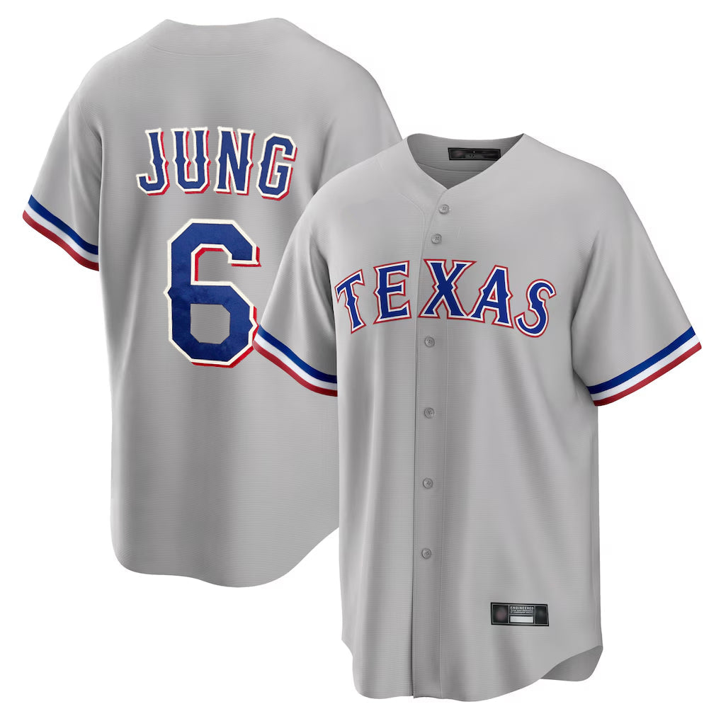 Trusc T.Rangers #6 Josh Jung Player Gray Limited Home Stitched Jerseys