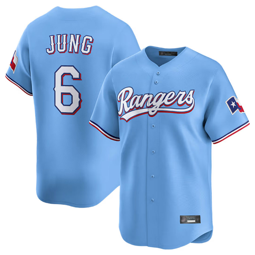Trusc T.Rangers #6 Josh Jung Player Light Blue Limited Home Stitched Jerseys