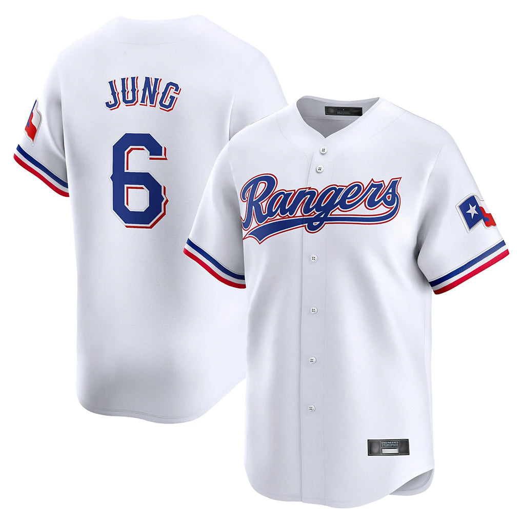 Trusc T.Rangers #6 Josh Jung Player White&Blue Home Limited Stitched Jerseys