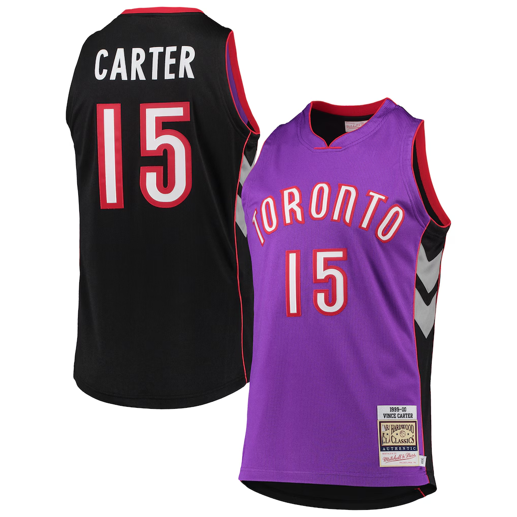 Trusc T.Raptors #15 Vince Carter Mitchell & Ness Purple 19992000 Hardwood Classics Authentic Jerseys