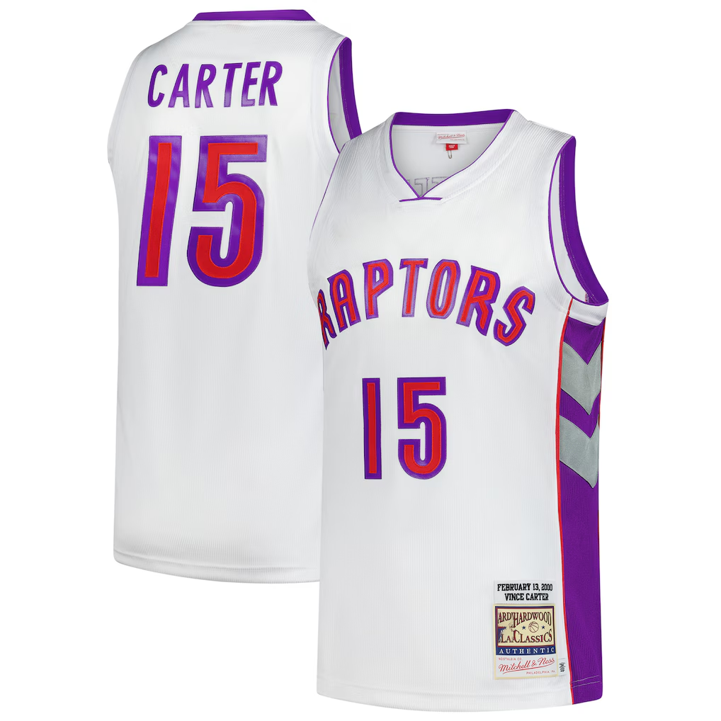 Trusc T.Raptors #15 Vince Carter Mitchell & Ness White 2000 All-Star Game Authentic Jerseys