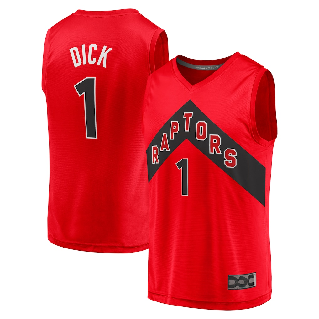 Trusc T.Raptors #1 Gradey Dick Red Fast Break Player Jerseys - Icon Edition