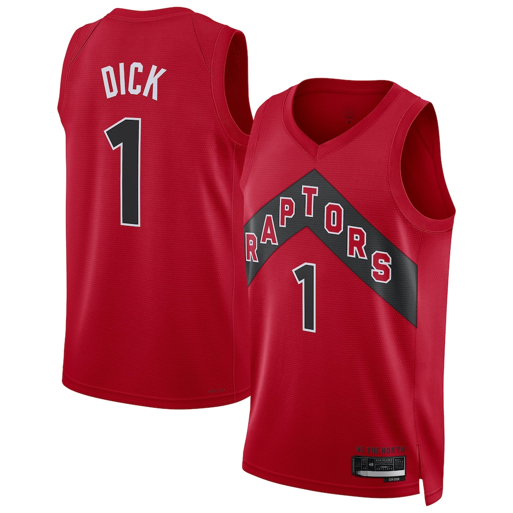 Trusc T.Raptors #1 Gradey Dick Red Swingman Player Jerseys - Icon Edition