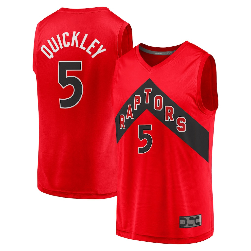 Trusc T.Raptors #5 Immanuel Quickley Red Fast Break Player Jerseys - Icon Edition