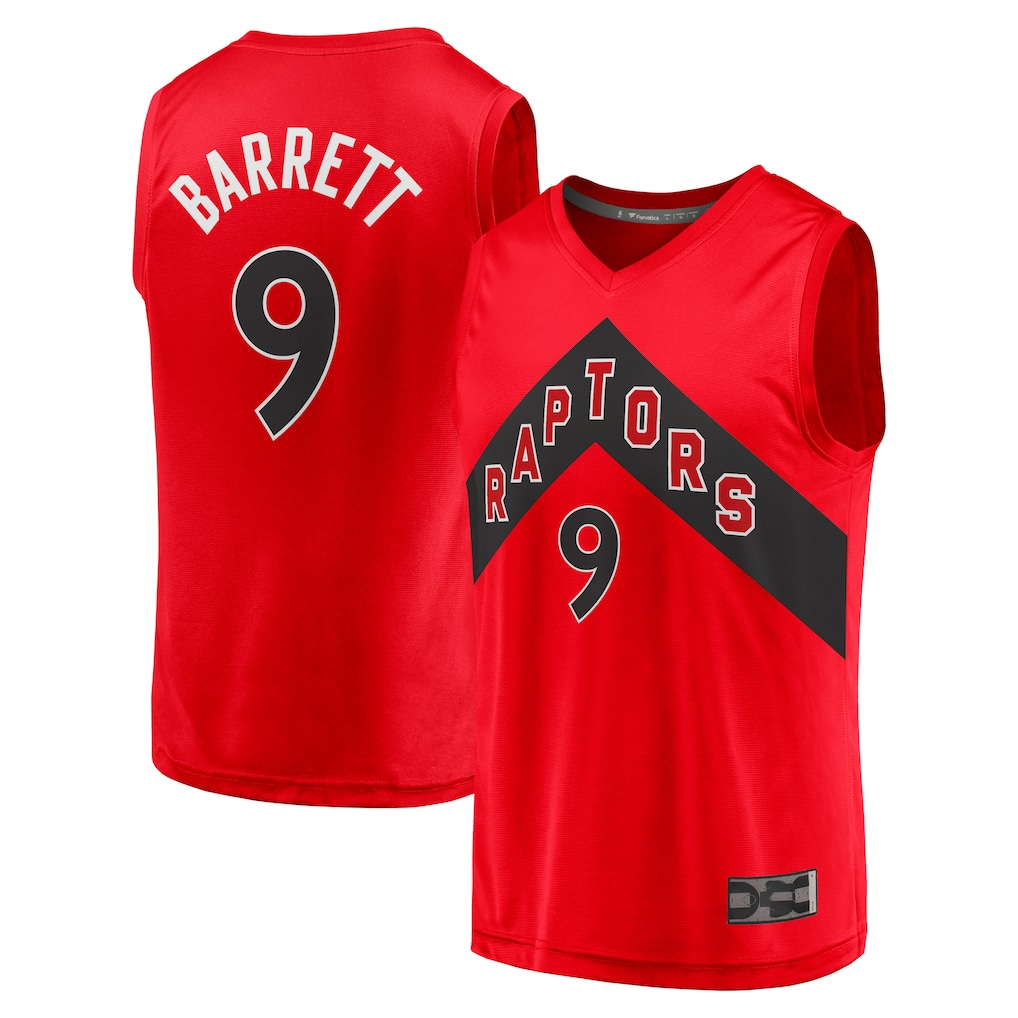 Trusc T.Raptors #9 RJ Barrett Red Fast Break Player Jerseys - Icon Edition