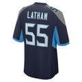 Trusc T.Titans #55 JC Latham Player Navy Home Game Stitched Jerseys