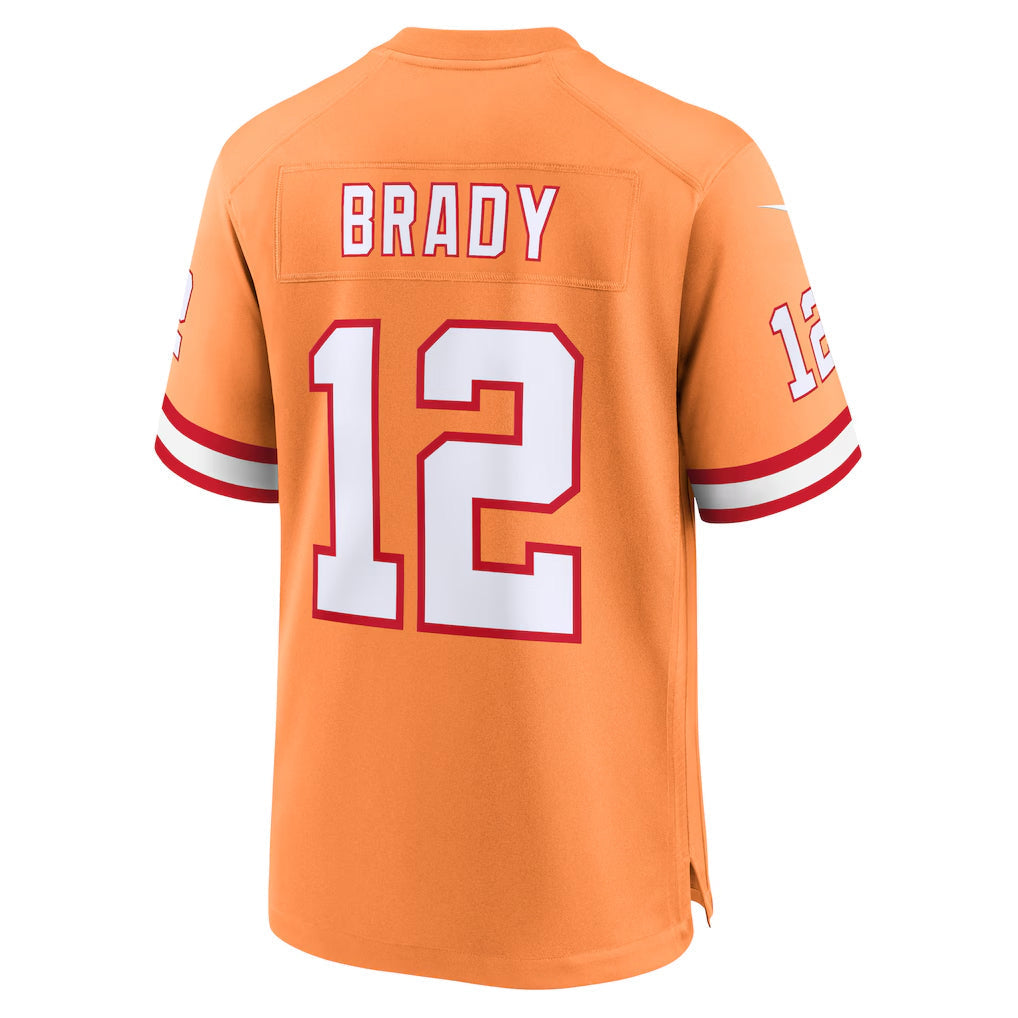 Trusc TB.Buccaneers #12 Tom Brady Player Orange Home Game Stitched Jerseys