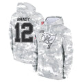 Trusc TB.Buccaneers #12 Tom Brady Player Salute to Service Hoodies Stitched Jerseys