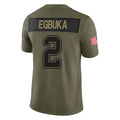 Trusc TB.Buccaneers #2 Emeka Egbuka Player Salute to Service Limited Olive Stitched Jerseys