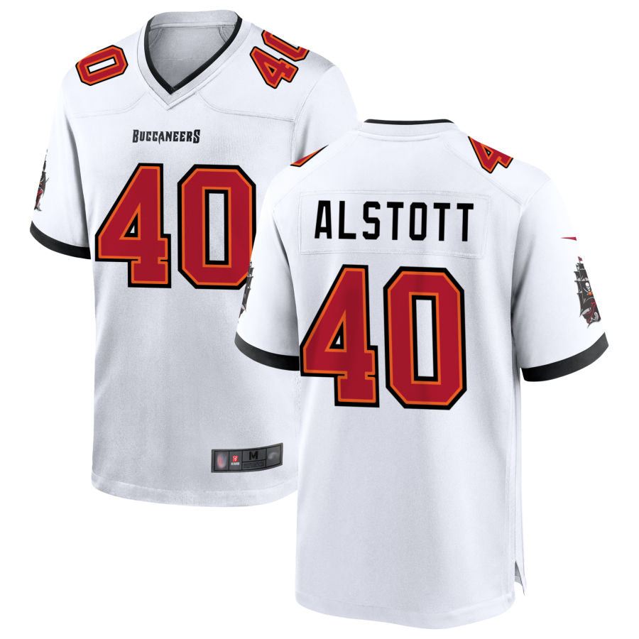 Trusc TB.Buccaneers #40 Mike Alstott Player White Home Game Stitched Jerseys