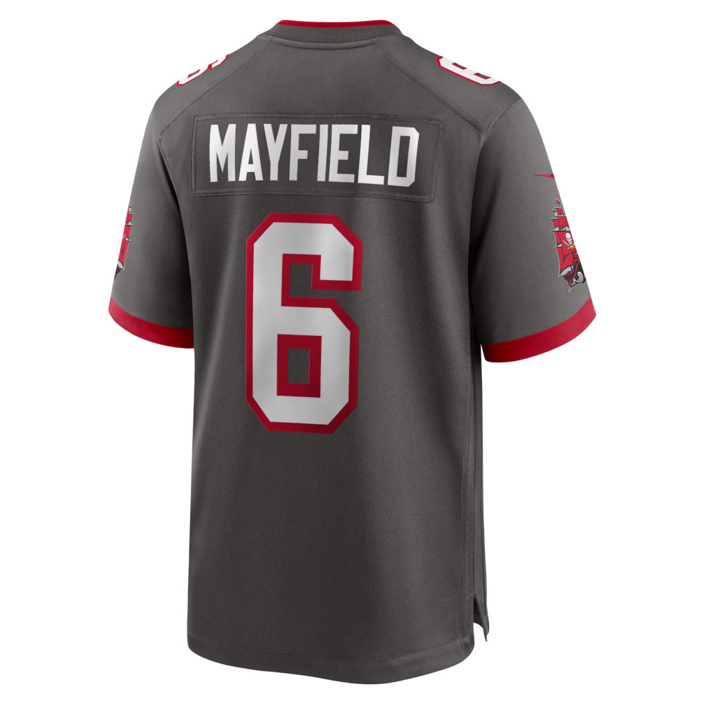 Trusc TB.Buccaneers #6 Baker Mayfield Pewter Alternate Game Player Stitched Jerseys