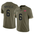 Trusc TB.Buccaneers #6 Baker Mayfield Player Olive Salute To Service Stitched Jerseys