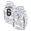 Trusc TB.Buccaneers #6 Baker Mayfield Player Salute to Service Hoodies & T-Shirts Stitched Jerseys