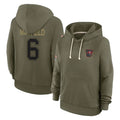 Trusc TB.Buccaneers #6 Baker Mayfield Player Salute to Service Olive Hoodies Stitched Jerseys