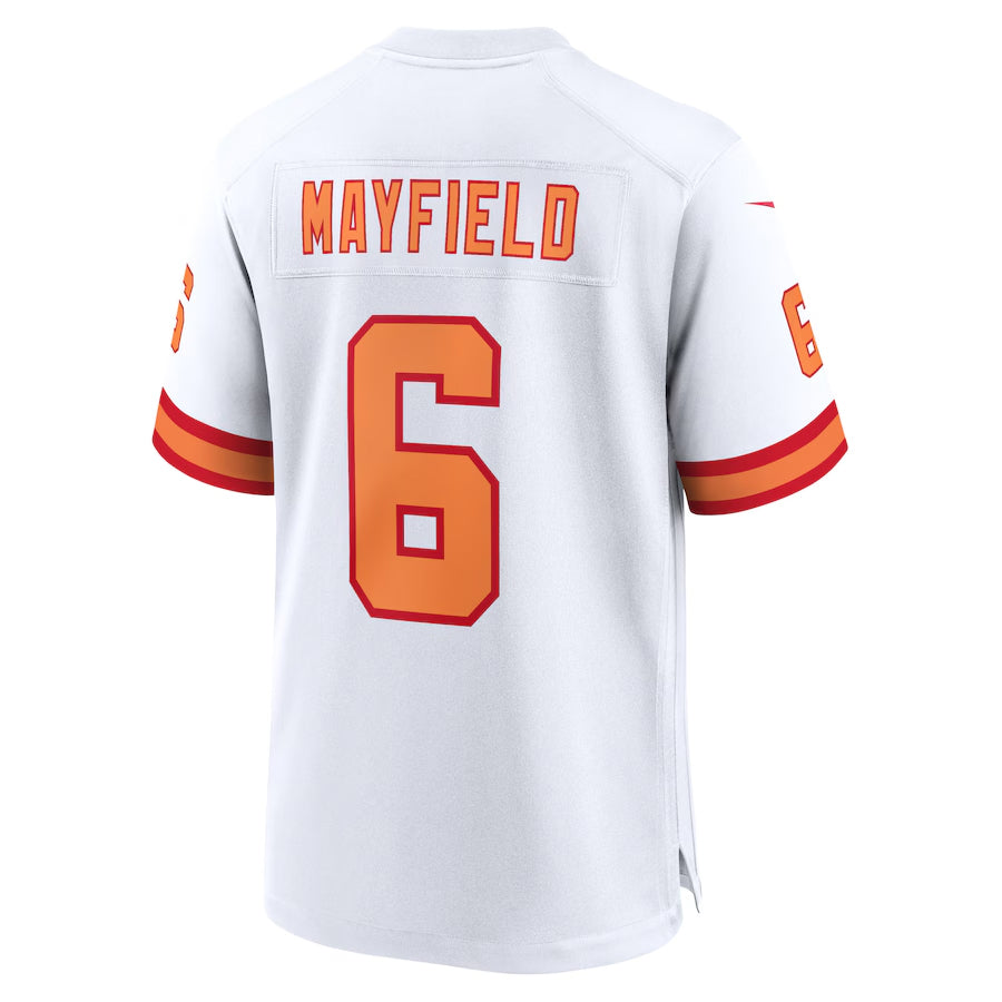 Trusc TB.Buccaneers #6 Baker Mayfield Player White Home Game Stitched Jerseys