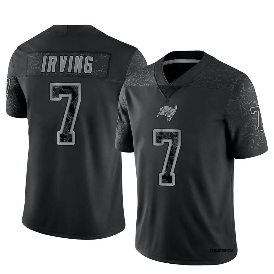 Trusc TB.Buccaneers #7 Bucky Irving Player Limited Black Reflective Stitched Jerseys