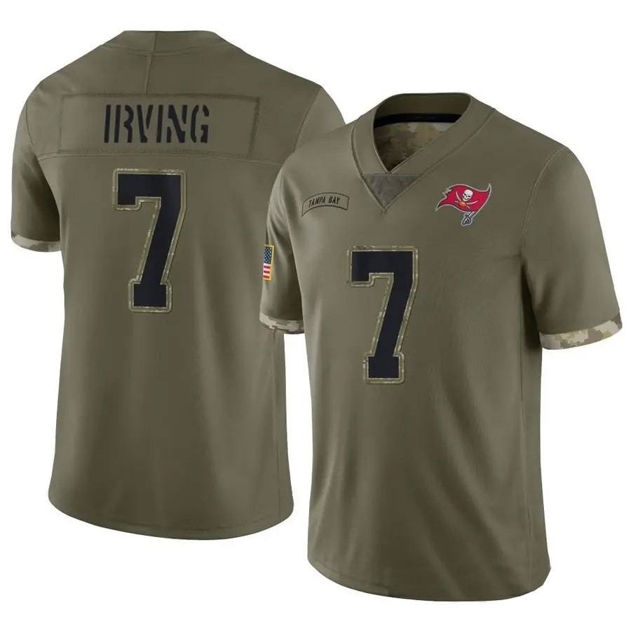 Trusc TB.Buccaneers #7 Bucky Irving Player Limited Olive Salute To Service Stitched Jersey