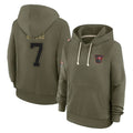 Trusc TB.Buccaneers #7 Bucky Irving Player Olive Salute To Service Hoodies Stitched Jerseys