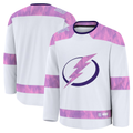 Trusc TB.Lightning White 2024 Hockey Fights Cancer Practice Jerseys