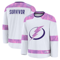 Trusc TB.Lightning White Hockey Fights Cancer Survivor Practice Jerseys