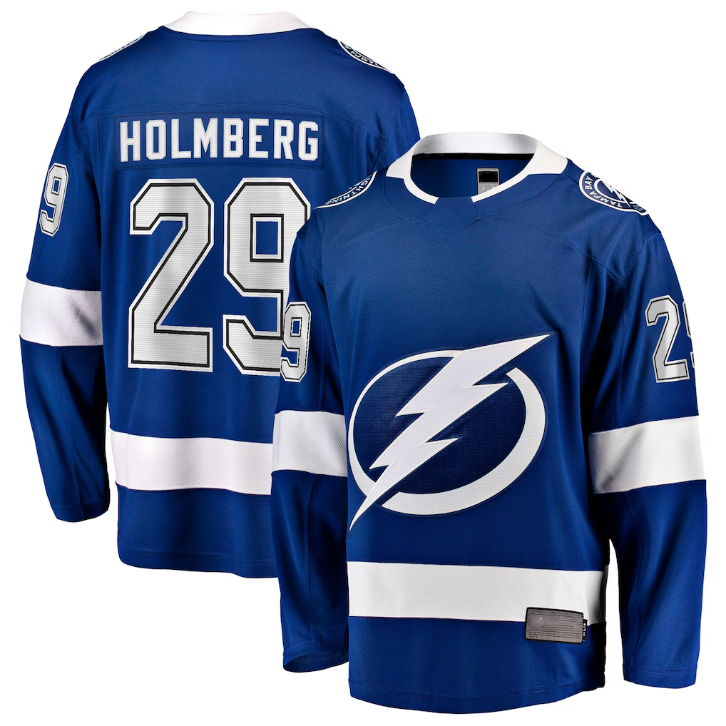 Trusc TB.Lightning #29 Pontus Holmberg Blue Home Breakaway Player Jerseys