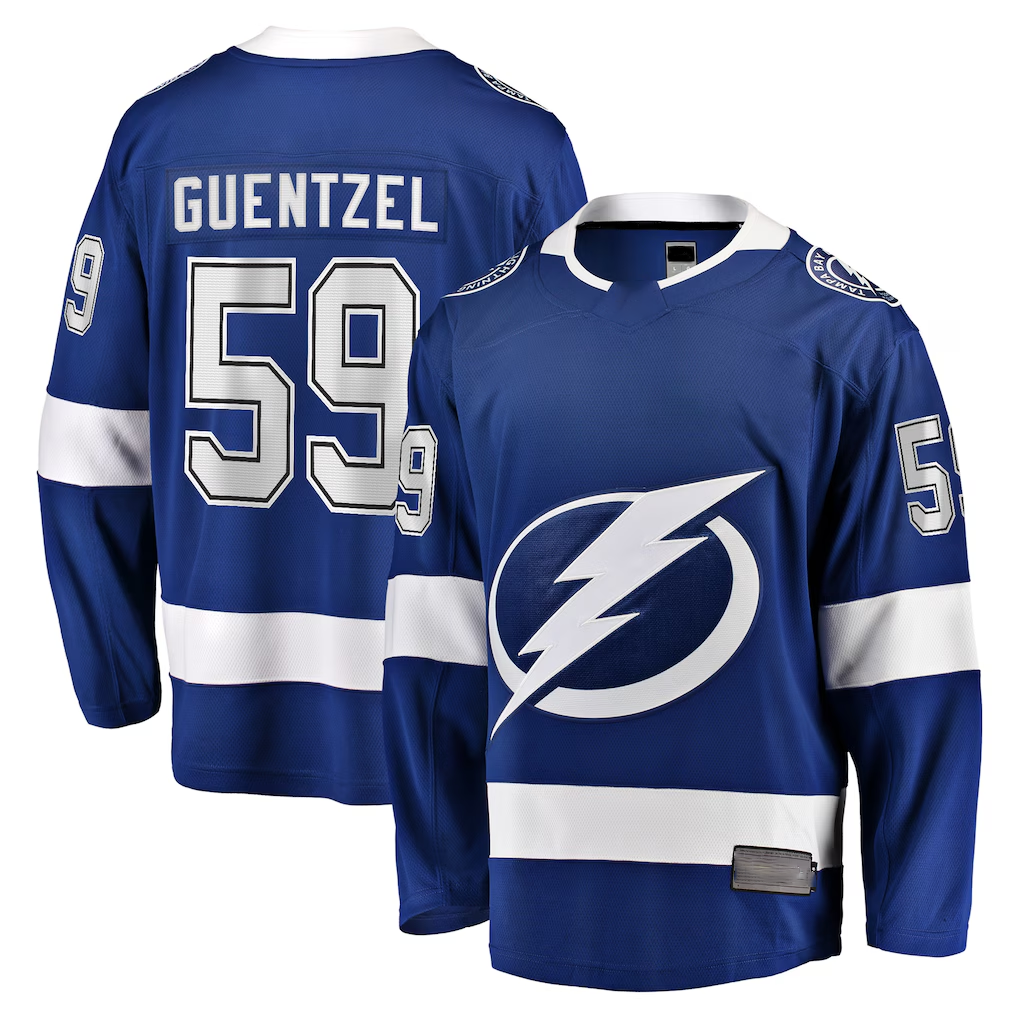 Trusc TB.Lightning #59 Jake Guentzel Blue Home Premier Breakaway Player Jerseys