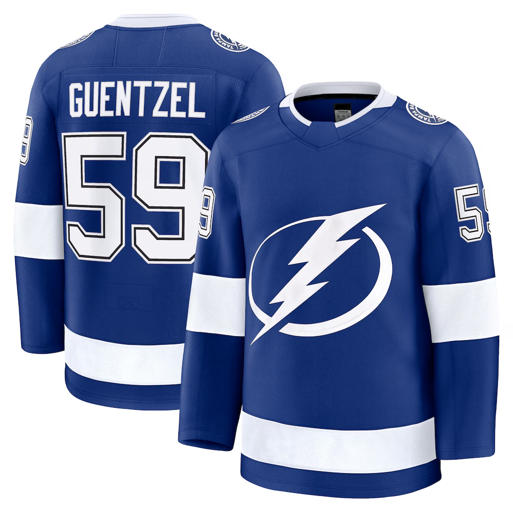Trusc TB.Lightning #59 Jake Guentzel Blue Home Premium Jerseys