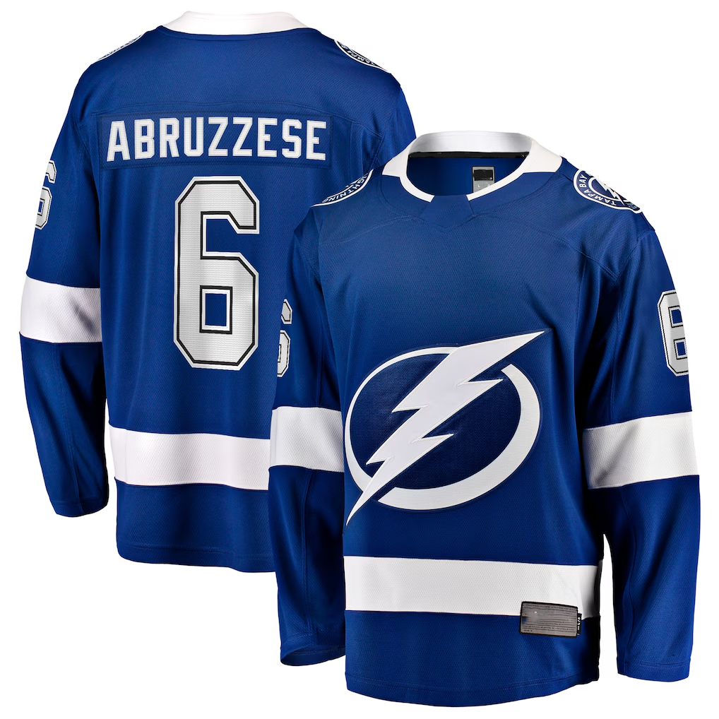 Trusc TB.Lightning #6 Nick Abruzzese Blue Home Breakaway Jerseys