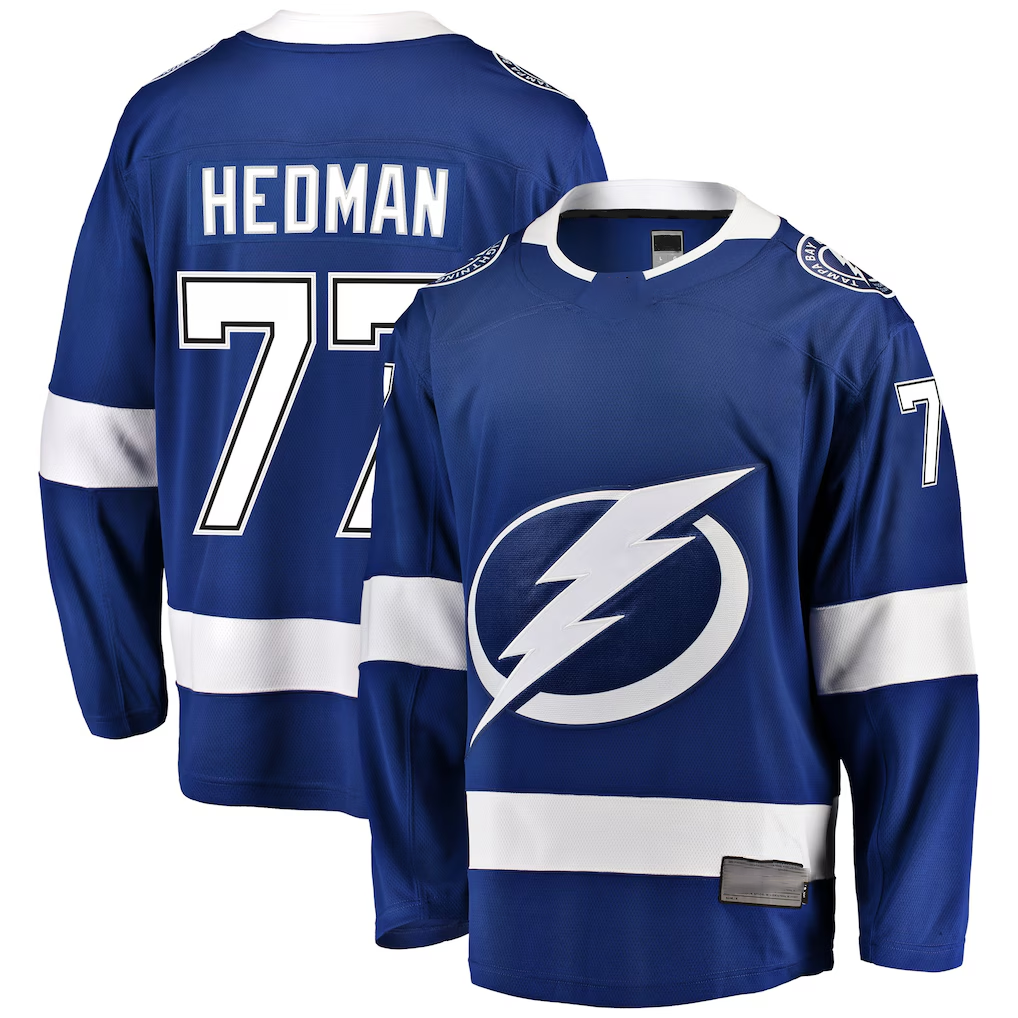 Trusc TB.Lightning #77 Victor Hedman Blue Home Breakaway Jerseys