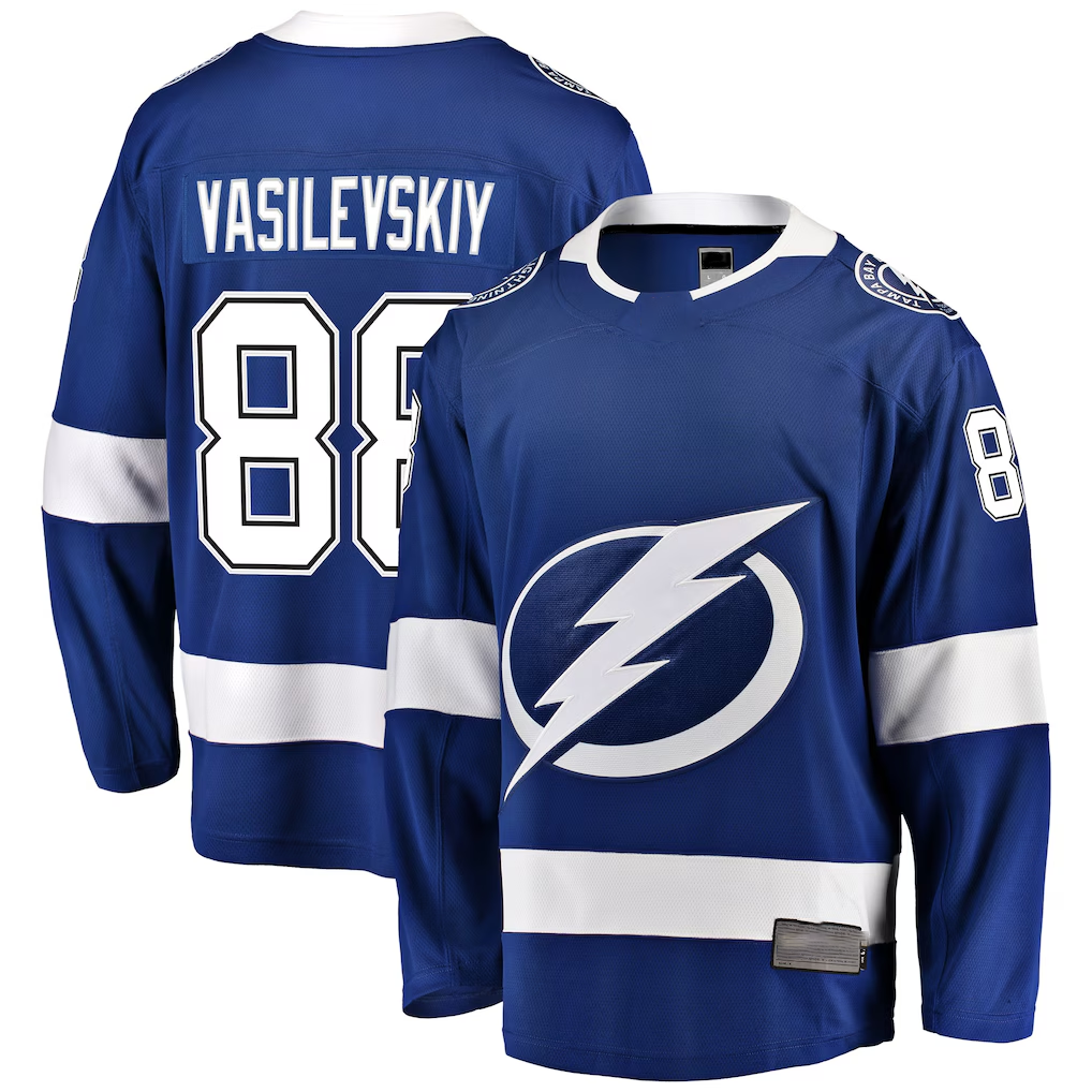 Trusc TB.Lightning #88 Andrei Vasilevskiy Blue Home Premium Jerseys
