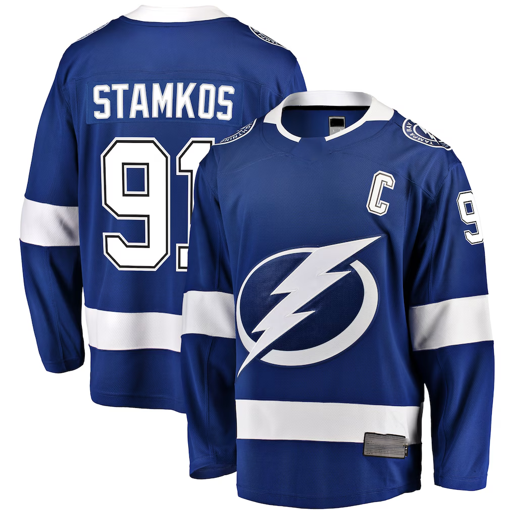 Trusc TB.Lightning #91 Steven Stamkos Blue Breakaway Player Jerseys